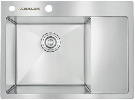 AMALET 6548L-STR-ST, мойка, нержавеющая сталь, сатин