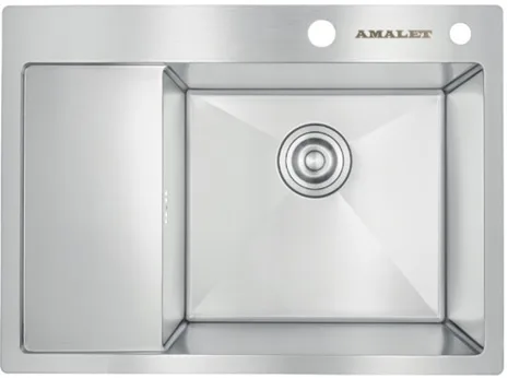 AMALET 6548R-STR-ST, мойка, нержавеющая сталь, сатин
