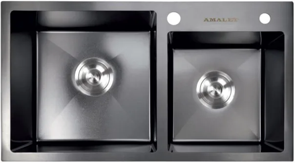 AMALET 7848/1,5-STR-BL, мойка, нержавеющая сталь, графит