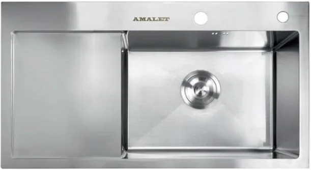 AMALET 7848R-STR-ST, мойка, нержавеющая сталь, сатин