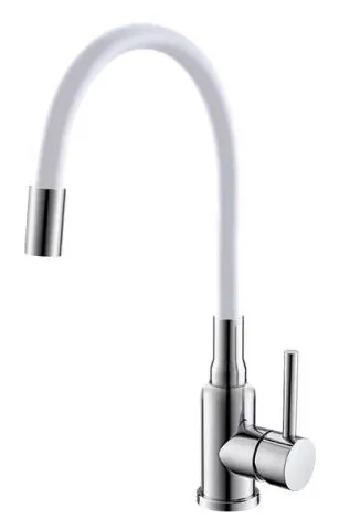 ALVEUS GENESIS FLEXA WHITE CHR, смеситель, хром/белый