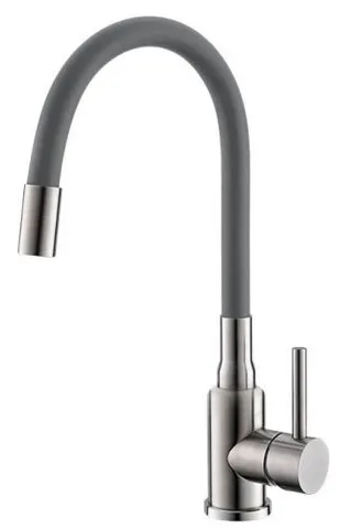 ALVEUS GENESIS FLEXA GREY SAT, смеситель, серый