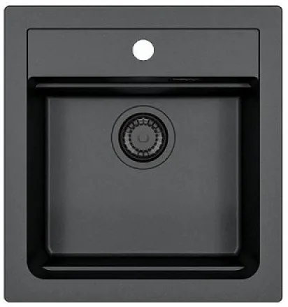 ALVEUS GRANITAL ATROX 20 CARBON - G91, мойка, гранит, черный (в комплекте с сифоном 1148149)
