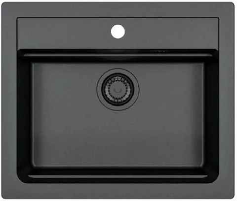 ALVEUS GRANITAL ATROX 30 CARBON - G91, мойка, гранит, черный (в комплекте с сифоном 1148149)