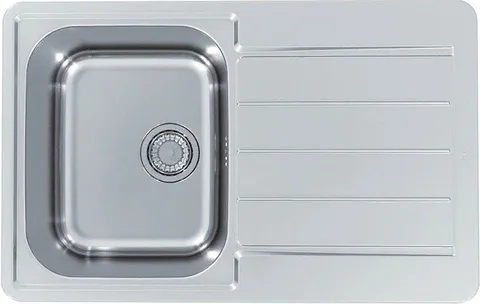 ALVEUS LINE MAX 80 SAT-90, мойка, нержавеющая сталь сатин (в комплекте с сифоном 1130551)