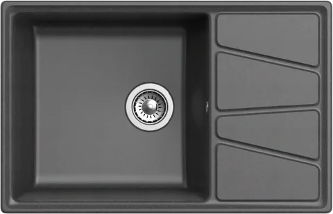 GranFest VERTEX GF-V-780L, мойка, мрамор, графит