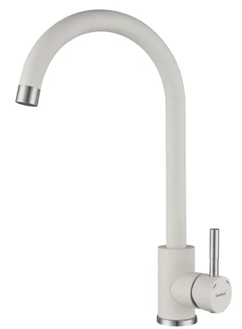 GranFest GF-Z-5410, смеситель, гранит, белый