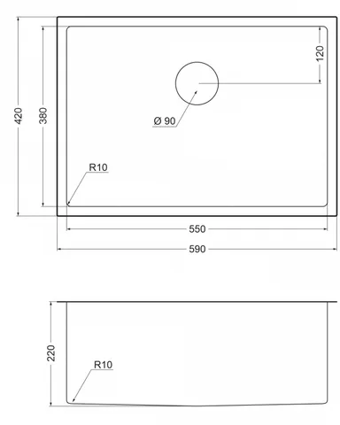 Emar EMB-132 PVD Nano Golden, мойка, золотой