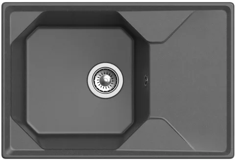 GranFest UNIQUE GF-U-740L, мойка, мрамор, графит