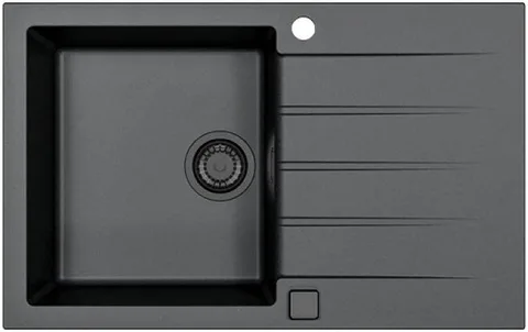 ALVEUS GRANITAL CADIT 20 CARBON - G91, мойка, гранит, черный (в комплекте с сифоном 1148149)