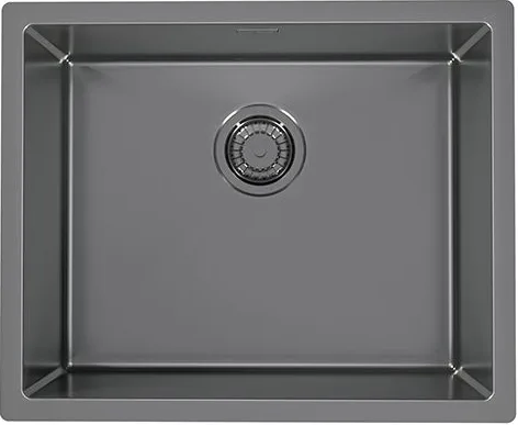 ALVEUS QUADRIX MONARCH 50 ANTHRACITE, мойка, нерж.сталь,антрацит (в комплекте с выпуском без сифона)