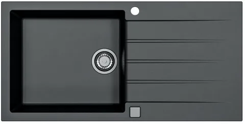 ALVEUS GRANITAL CADIT 50 CARBON - G91, мойка, гранит, черный (в комплекте с сифоном 1132823)