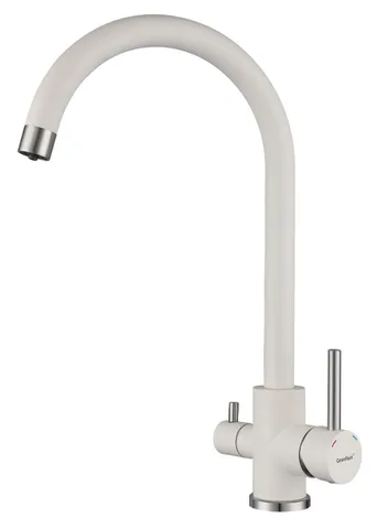 GranFest GF-Z-5420, смеситель, гранит, белый