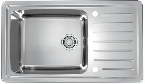 ALVEUS GALEO 30 SAT 90 FI, мойка, нержавеющая сталь сатин (в комплекте с сифоном 1127251)