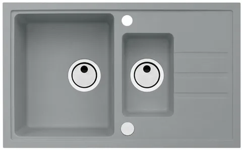 ALVEUS INTERMEZZO 70 GRANITAL CONCRETE-G81, мойка, гранит, серый (в ком.с сифоном 1117293)