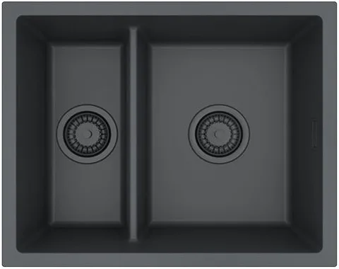 ALVEUS OMNI 50 GRANITAL DEEP BLACK-G90 BE, мойка, гранит, черный матовый (в комп. с сифоном 1149000)