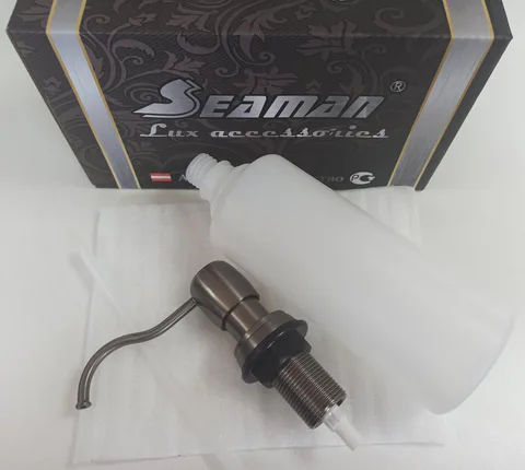 Seaman SSA-040 Gun Light (PVD, satin} дозатор для жидкого мыла, оружейная сталь светлая