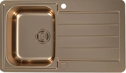 ALVEUS LINE MONARCH 20 COPPER, мойка, нержавеющая сталь (в компл. с выпуском без сифона)