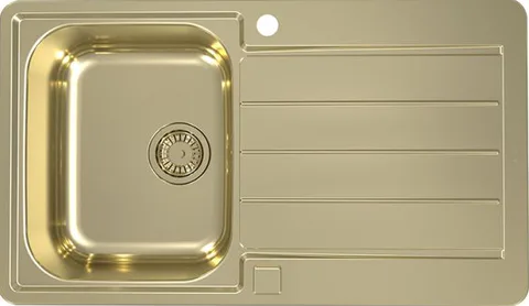 ALVEUS LINE MONARCH 20 GOLD, мойка, нерж.сталь (в компл. с выпуском без сифона)