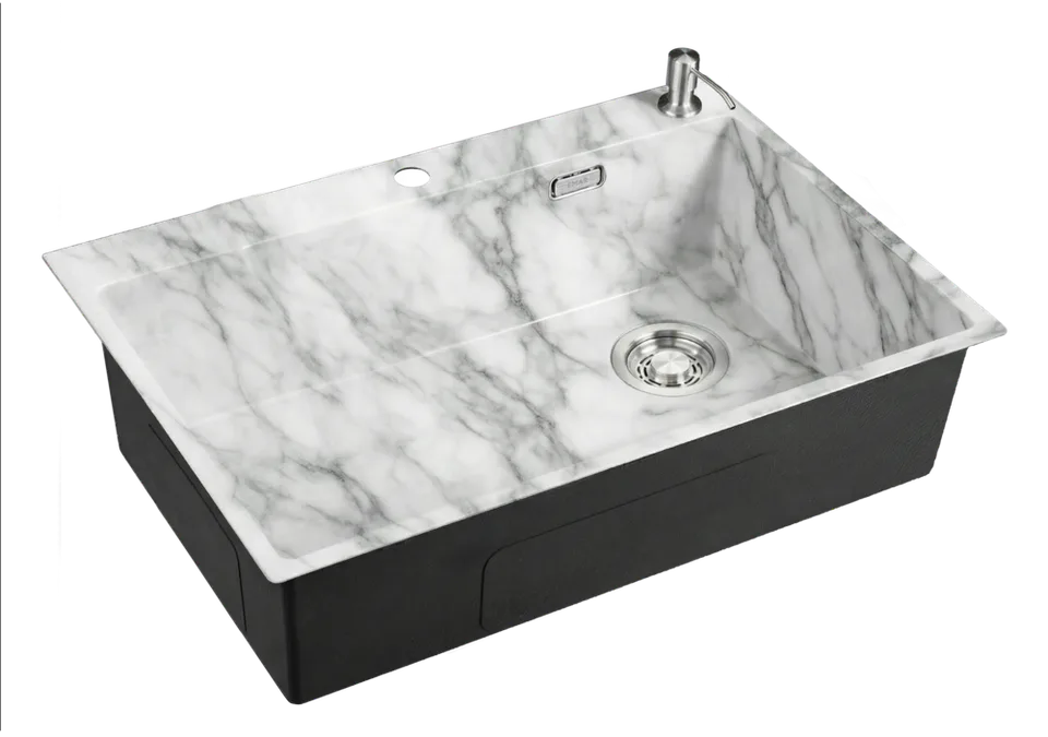 Emar EMB-660(TOP) White Elegant, мойка, нержавеющая сталь, белый