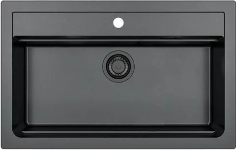ALVEUS GRANITAL ATROX 40 CARBON - G91, мойка, гранит, черный (в комплекте с сифоном 1148149)