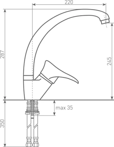 Ecoshtein ES 0300, смеситель, гранит, песочный