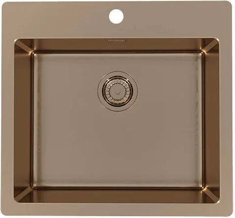 ALVEUS PURE MONARCH 70 COPPER-90 FS, мойка, нержавеющая сталь, медь (в компл. с выпуском без сифона)