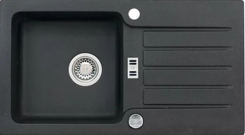 ALVEUS NIAGARA 30, мойка, гранит, черный (с сифоном 1105297)