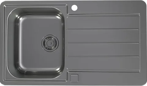 ALVEUS LINE MONARCH 20 ANTHRACITE, мойка, нерж.сталь, антрацит (в компл. с выпуском без сифона)