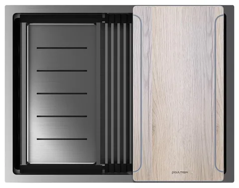 Paulmark NEXT-MULTI SINK 58 UNI, мойка, нержавеющая сталь, вороненая сталь