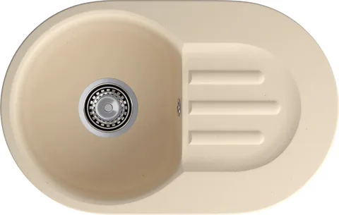 GranFest GF-SMART 685 L, мойка, мрамор, бежевый