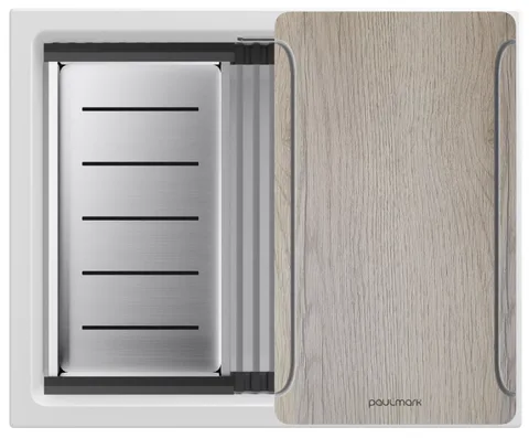 Paulmark LUMI-MULTI SINK 55 UNI, мойка, гранит, белый