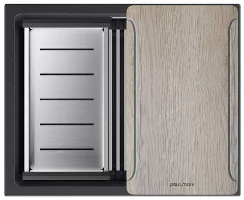 Paulmark LUMI-MULTI SINK 55 UNI, мойка, гранит, черный