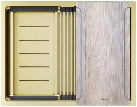 Paulmark NEXT-MULTI SINK 58 UNI, мойка, нержавеющая сталь, светлое золото